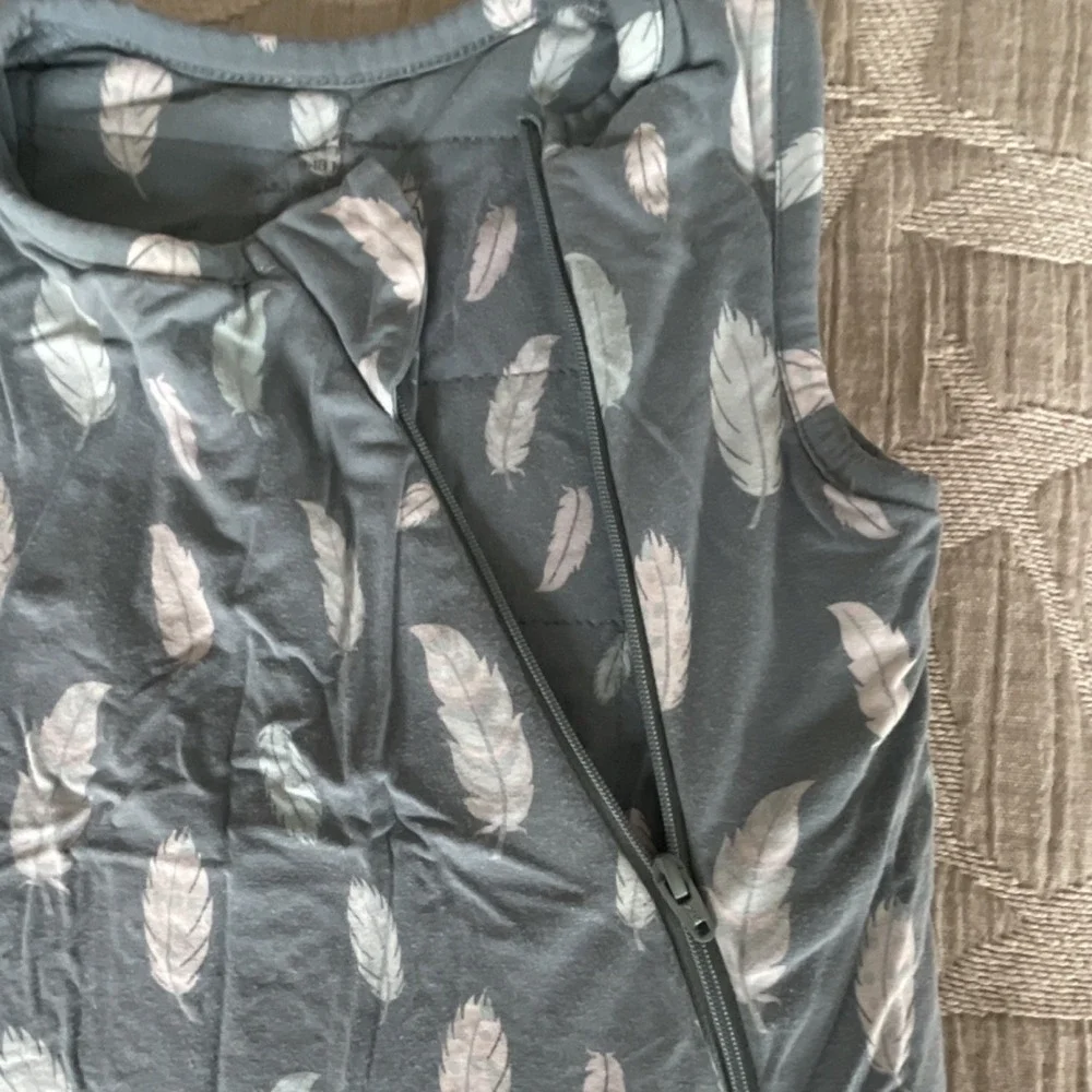 Little Bamboo Wearable Blanket Sleep Sack 9-18M Gray White Feather PAB2